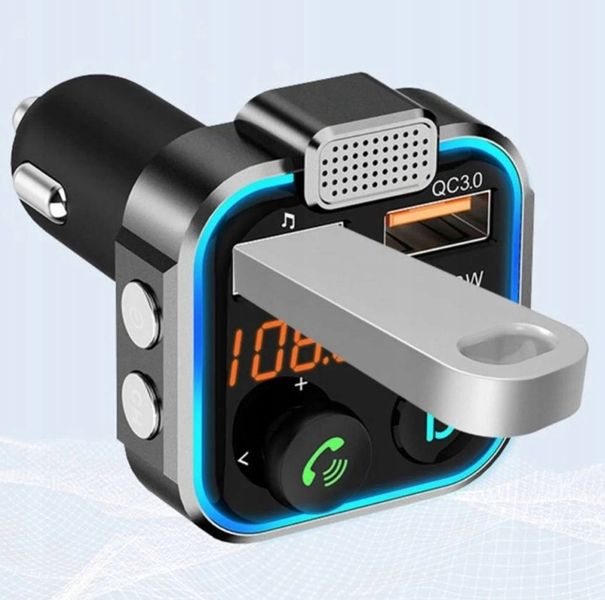 ZESTAW GŁOŚNOMÓWIĄCY TRANSMITER FM MP3 BLUETOOTH ładowarka samochodowa zdjęcie 9