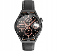 Smartwatch Rubicon RNCE88-1 Czarny Pasek Silikonowy + Cz. Pasek Skórzany