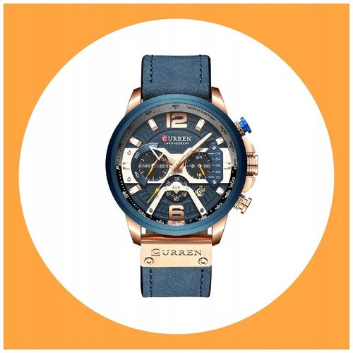 CURREN ELEGANCKI ZEGAREK MĘSKI DATOWNIK CHRONOGRAF na Arena.pl