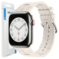 beline pasek apple watch silicone ultra42/44/45/49mm beżowy/starlight