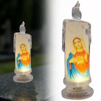 ZNICZ LED 18,5 CM MATKA BOSKA Z SERCEM ŚWIECA