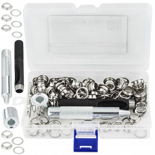 OCZKA DZIURKACZ ZAKUWARKA NAPY 12MM DO PLANDEK NAMIOTÓW ZESTAW 100 na Arena.pl