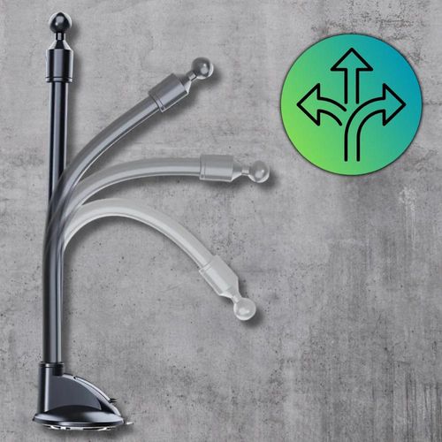 Uchwyt do samochodu na telefon czarny elastyczny długie ramię na Arena.pl