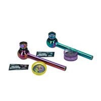 zestaw lufka szklana 11,5cm+sitka+młynek mix