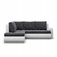 KANAPA NAROŻNIK FORESTA XL CIEMNY SZARY BIAŁY Rozkładana Rogówka Wygodna