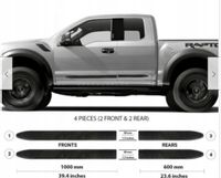 Ford F-150 Supercab Listwy CZARNE Boczne Drzwi