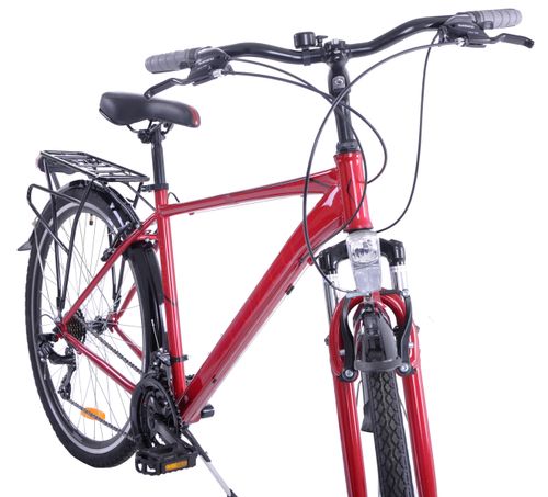 Rower trekkingowy Fuzlu Core męski stal AMT czerwony na Arena.pl