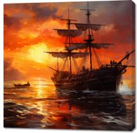 Obraz 100x100cm Ogień na Wodzie