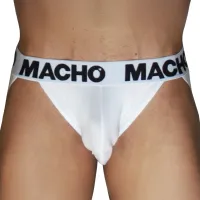macho mx29bl jockstrap biały + biały l - anatomiczny, oddychający