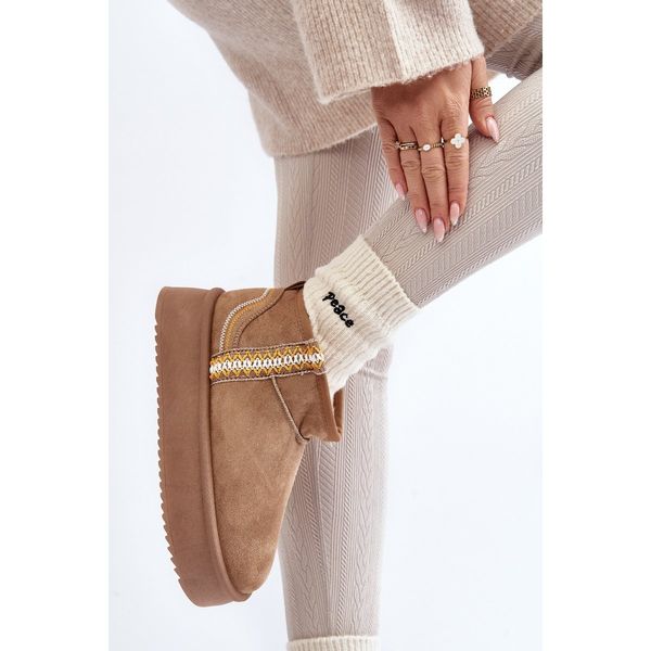 Śniegowce Na Platformie Ze Wzorem r.41 zdjęcie 8