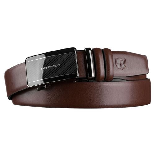 brązowy pasek męski z automatyczną klamrą wykonany na Arena.pl