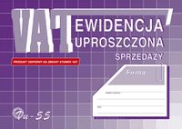 DRUK EWIDENCJA UPROSZCZONA SPRZEDAŻY VAT A5 VU-55