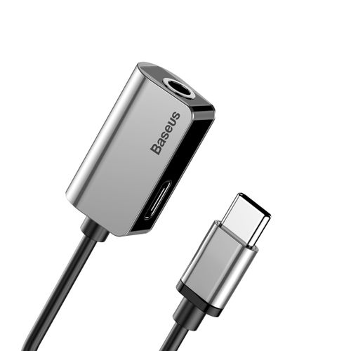 Baseus przejściówka adapter USB Type-C mini jack srebrny na Arena.pl