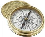 Kompas mosiężny z kalendarzem 40 lat retro na prezent NC1689