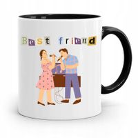 Kubek Czarny Dla Przyjaciela Best Friends Ever Z Nadrukiem Ze Zdjęciem