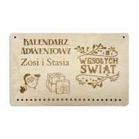 KALENDARZ ADWENTOWY z grawerem dla dziecka  BAZA  12