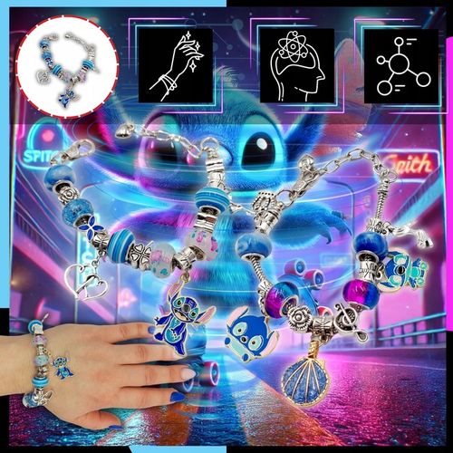 ZESTAW DO ROBIENIA BRANSOLETEK NASZYJNIKÓW Do Biżuterii STITCH LILO i STICH na Arena.pl