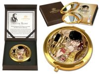 Lustereczko - G. Klimt, Pocałunek (brązowe tło,CARMANI)