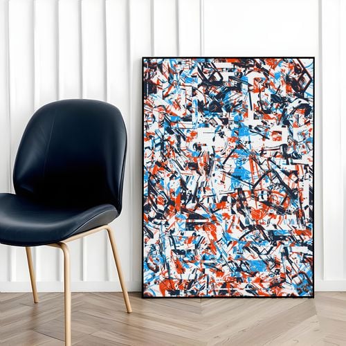 Plakat abstrakcja lastryko 21x30 cm w czarnej ramie na Arena.pl