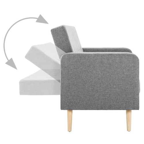 VidaXL Sofa materiałowa, jasnoszara na Arena.pl