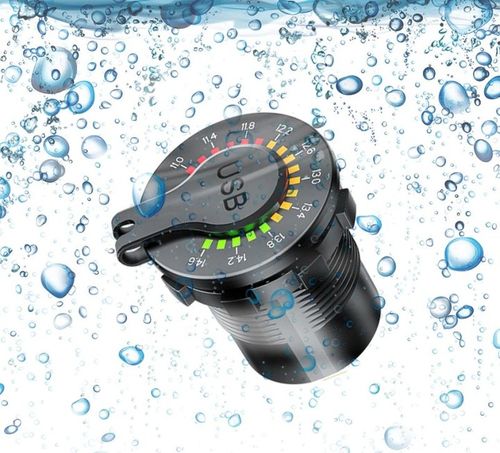 ŁADOWARKA USB QC 12V 24V MIERNIK WOLTOMIERZ LED DO ZABUDOWY ON/OFF DO AUTA na Arena.pl