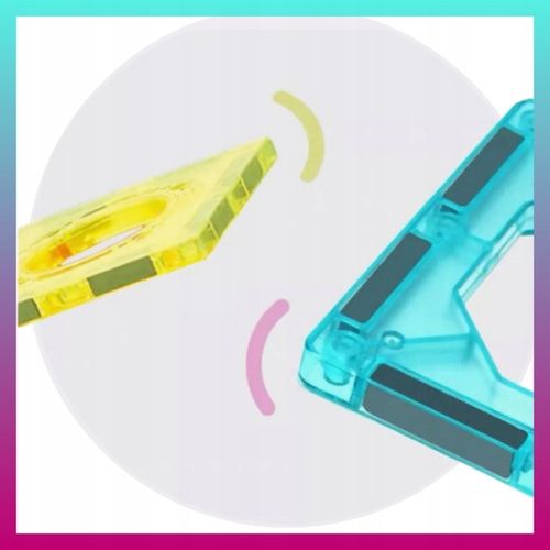 Klocki MAGNETYCZNE DUŻE 202EL Świecące TOR KULKOWY Kulodrom Magnetic Blocks na Arena.pl