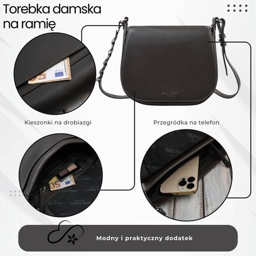 torebka damska skórzana listonoszka ze skóry licowej modna na Arena.pl