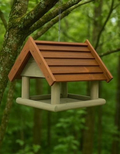 DUŻY karmnik dla ptaków DREWNIANY impregnowany OZDOBA budka XXL na Arena.pl