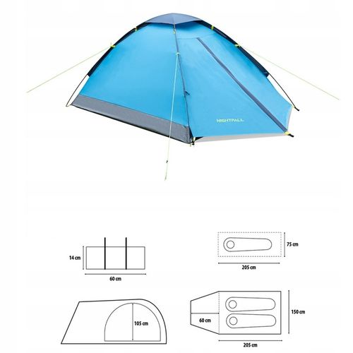 Namiot Turystyczny Ogrodowy 2 Osobowy Filtr UV + Lampa Kempingowa 220 LM na Arena.pl