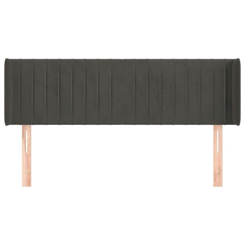 Zagłówek uszak, ciemnoszary, 147x16x78/88 cm, aksamit na Arena.pl