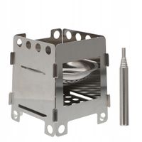 SKŁADANY PIECYK SURVIVALOWY KUCHENKA TURYSTYCZNA STALOWA KEMPINGOWA