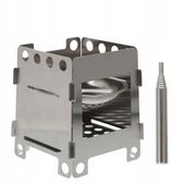 SKŁADANY PIECYK SURVIVALOWY KUCHENKA TURYSTYCZNA STALOWA KEMPINGOWA