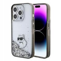 2 x ETUI SILIKONOWE KARL LAGERFELD LIQUID GLITTER CHOUPETTE DO IPHONE 15 PR