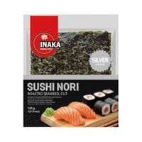 Nori do sushi wodorost do mini rolek sushi algi płaty cięte 1/2x100 listków Inaka 140g