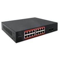 Qoltec SWITCH Gigabit PoE 16xRJ45 2xSFP 1000Mb/s
