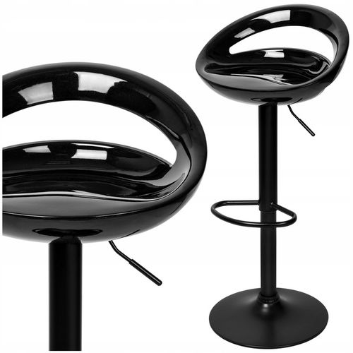 HOKER BAROWY STOŁEK OBROTOWY REGULOWANY CZARNY KRZESŁO BAROWE OBROTOWE na Arena.pl