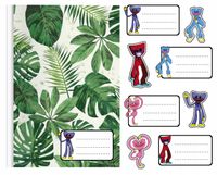 NAKLEJKI NA ZESZYT ZESZYTY NALEPKA 8szt - HUGGY WUGGY WZORY Z GIER + GRATIS