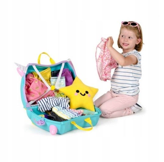 Trunki Jeżdżąca walizeczka Trunki - Jednorożec Una + naklejki zdjęcie 6