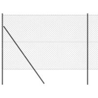 Ogrodzenie z ogniw ze słupkami Szary 1.6 x 10 m Stal
