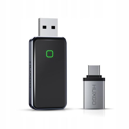 HUXGO bezprzewodowy adapter samochodowy 2w1 do Apple CarPlay i Android Auto na Arena.pl