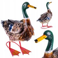 FIGURA DO OGRODU KACZKA 41cm STALOWA OGRODOWA FIGURKA DEKORACJA DUŻA OZDOBA