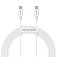 superior kabel przewód usb-c usb-c quick charge fcp 100w 5a 20v 2m biały