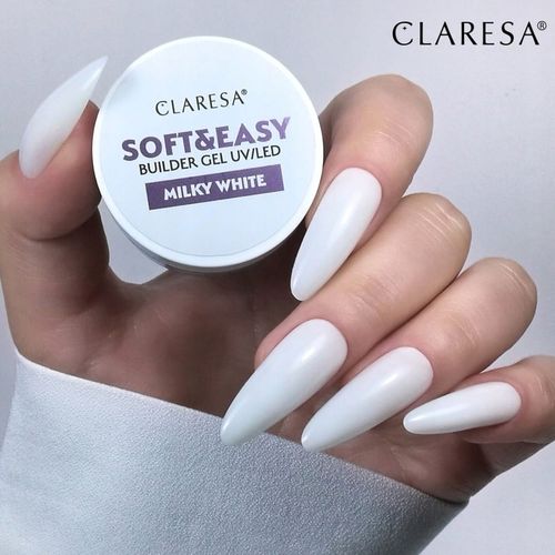 CLARESA SOFT & EASY ŻEL BUDUJĄCY DO PAZNOKCI MILKY WHITE 45 G TPO FREE na Arena.pl