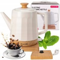 Czajnik Elektryczny Ceramiczny Biały Bezprzewodowy 1200 W 1,5 L