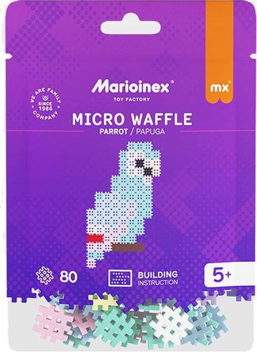 Marioinex Micro Waffle 80 elementów PAPUGA - obraz puzzle na Arena.pl