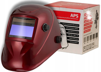 IDEAL Przyłbica maska spawalnicza automatyczna APS-510G Czerwona Filtr LCD