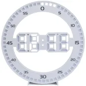 Zegar budzik led elektroniczny termometr z alarmem podświetlany