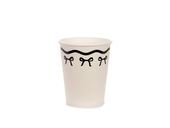 Kubeczki papierowe kremowe z kokardką, 6 szt.