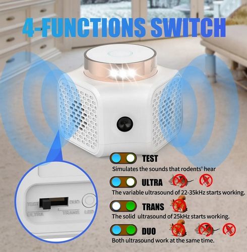 ULTRADŹWIĘKOWY ODSTRASZACZ SZCZURÓW MYSZY KUN I GRYZONI 9 ŚWIATEŁ na Arena.pl