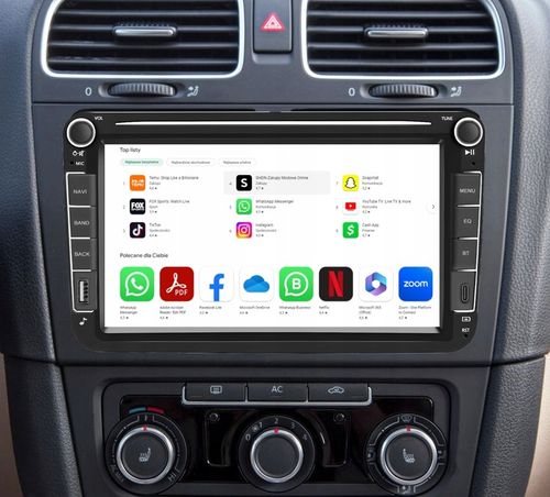 RADIO ANDROID 2DIN 4+64 GB 8 CALI VW PASSAT B6 B7 GOLF 5 V 6 VI SKODA na Arena.pl